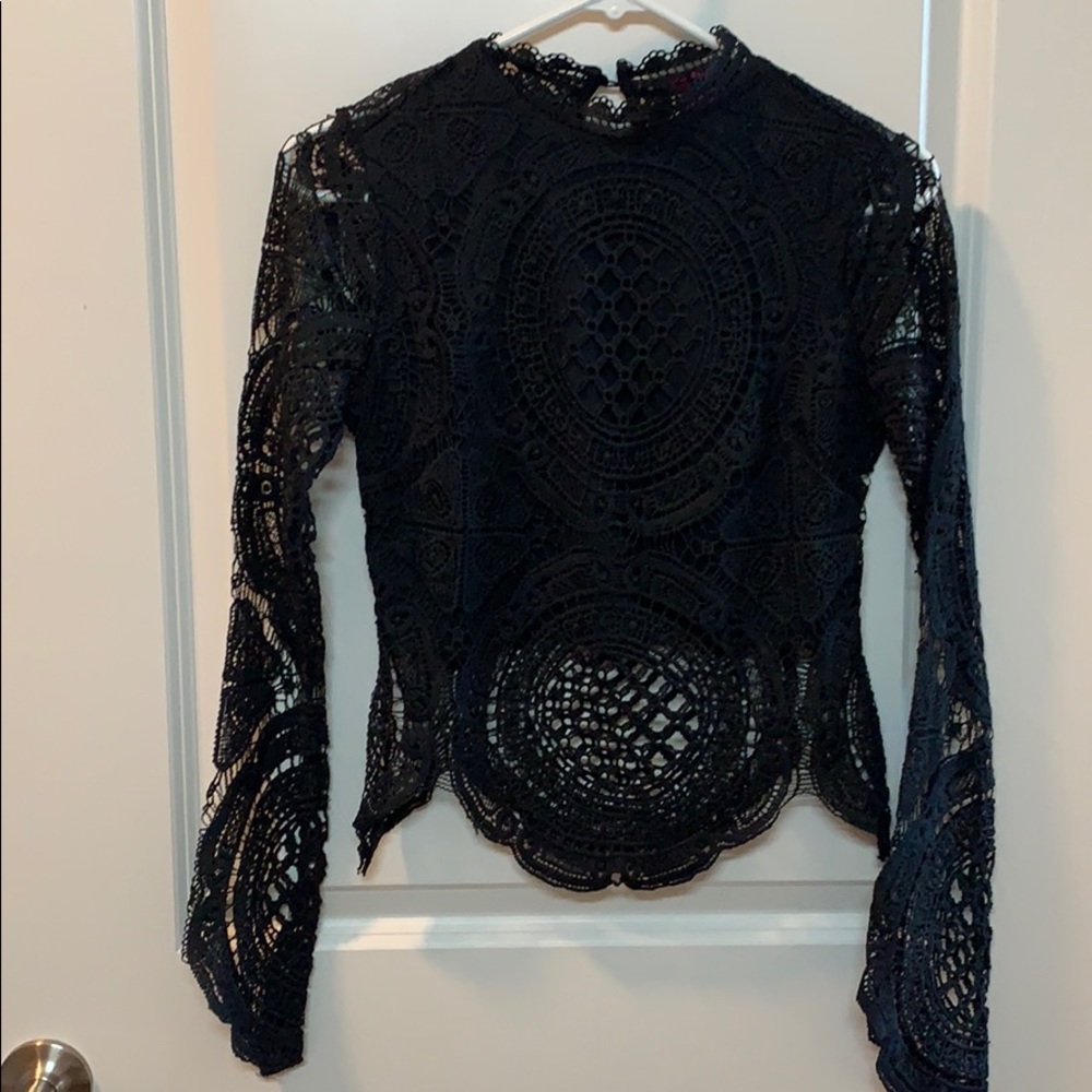 Black laced top